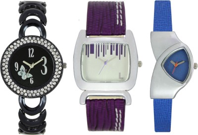 Shivam Retail SR-03 201-207-208 Stylish Three Different Shade Watch  - For Girls   Watches  (Shivam Retail)