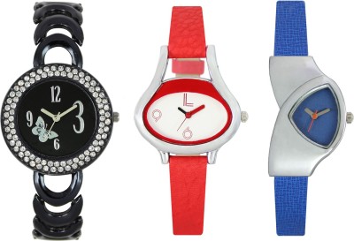 Shivam Retail SR-03 201-206-208 Stylish Three Different Shade Watch  - For Girls   Watches  (Shivam Retail)