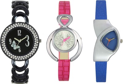 Shivam Retail SR-03 201-205-208 Stylish Three Different Shade Watch  - For Girls   Watches  (Shivam Retail)
