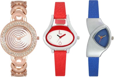 Shivam Retail SR-03 202-206-208 Stylish Three Different Shade Watch  - For Girls   Watches  (Shivam Retail)