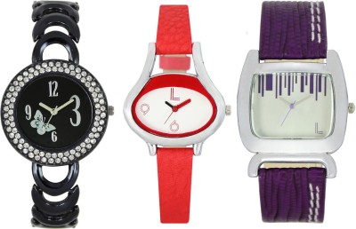 Shivam Retail SR-03 201-206-207 Stylish Three Different Shade Watch  - For Girls   Watches  (Shivam Retail)