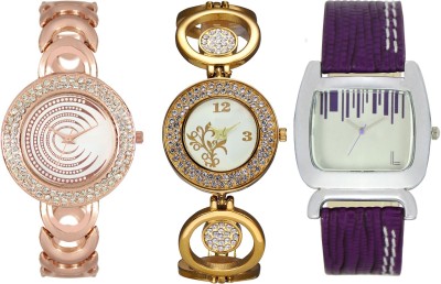 Shivam Retail SR-03 202-204-207 Stylish Three Different Shade Watch  - For Girls   Watches  (Shivam Retail)