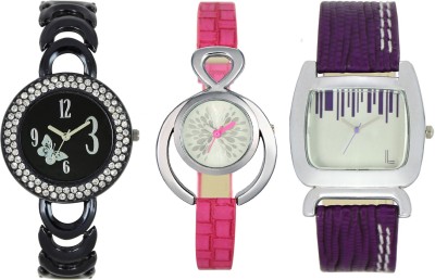 Shivam Retail SR-03 201-205-207 Stylish Three Different Shade Watch  - For Girls   Watches  (Shivam Retail)