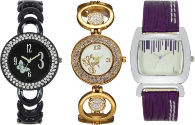 Shivam Retail SR-03 201-204-207 Stylish Three Different Shade Watch  - For Girls   Watches  (Shivam Retail)
