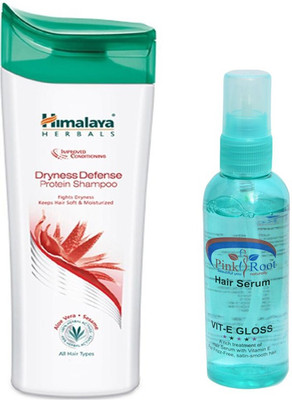 

Himalaya DRYNESS DEFENSE SHAMPOO 400ML WITH PINK ROOT HAIR SERUM(Set of 2)