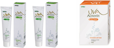 

VASU 2 UVA Acnovin Cream for Dry & Normal Skin with Herbal Face Pack (2 x 25g)(Set of 3)
