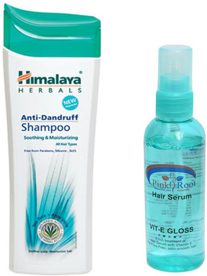 

Himalaya ANTI DANDRUFF SHAMPOO 400ML WITH PINK ROOT HAIR SERUM(Set of 2)