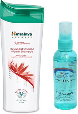 

Himalaya DRYNESS DEFENSE SHAMPOO 200ML WITH PINK ROOT HAIR SERUM(Set of 2)