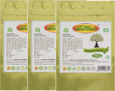 

Naturmed's Bhringraj Powder 100 Grams Pouch x 3(300 g)