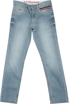 

US Polo Kids Slim Boys Blue Jeans, Lt blue