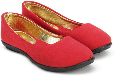 

BUBBLEGUMMER Girls Slip on Ballerinas(Red