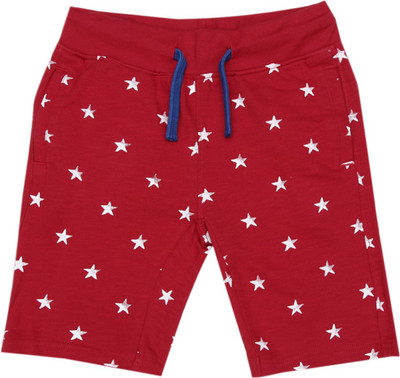 US Polo Kids Short For Boys Casual Printed Cotton(Red, Me red