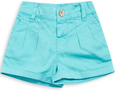 

Mini Klub Short For Girls Casual Solid Cotton(Blue, Pack of 1