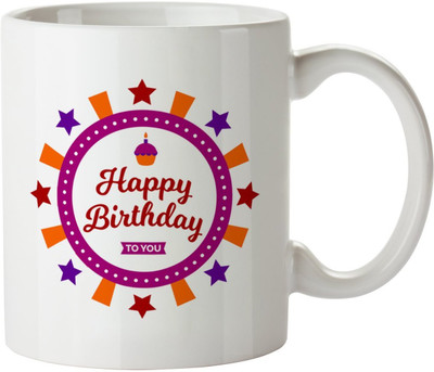 

khappi Sarab Imagery Happy Birthday to You Coffee Ceramic Mug(300 ml), Multicolor