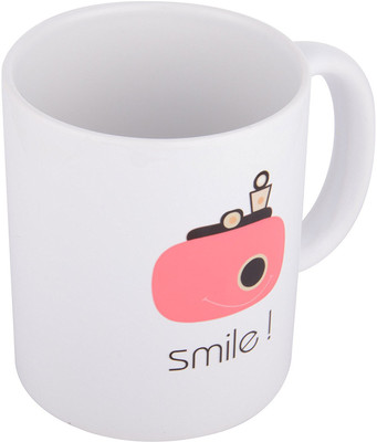 

khappi Sarab Imagery Ceramic 290 ml, White, Sarab0004 Ceramic Mug(300 ml), Multicolor