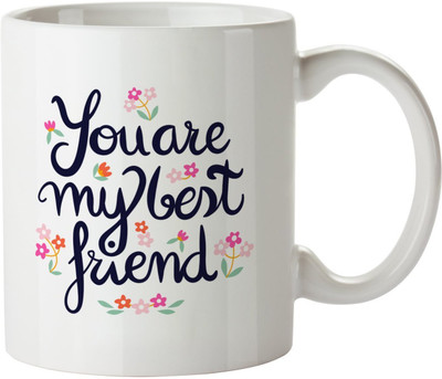 

khappi Sarab Imagery You are my Best Friend Coffee Ceramic Mug(300 ml), Multicolor