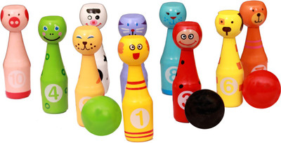 

Montez Kids Wooden Bowling Set(Multicolor)