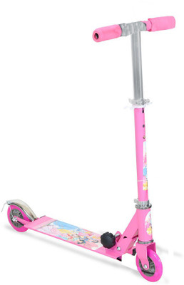 

Kids Mandi Two Wheel Height Adjustable Foldable Scooter Without Brake and Bell For Kids(Pink)