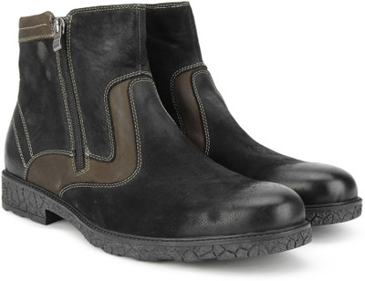 

Pavers England Genuine Leather Boots For Men(Black, Brown