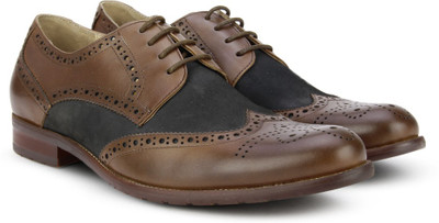 

Pavers England Genuine Leather Lace Up For Men(Tan, Black