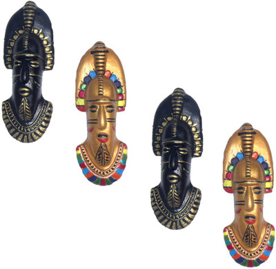 

Rasoh village hand artz tribal sainik decorative multi combo wall hanging Decorative Showpiece - 8 cm(Terracotta, Multicolor)