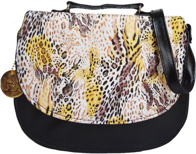 

Fashion Knockout Girls Casual Black PU Sling Bag