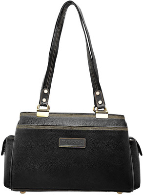 

JFL-Jewellery For Less Women Formal Black Leatherette Shoulder Bag