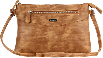 

Lavie Women Casual Brown Genuine Leather Sling Bag