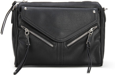 

Call It Spring Women Casual Black Genuine Leather Sling Bag