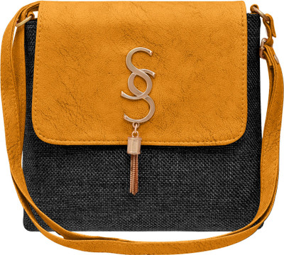 

tap fashion Women Casual Yellow PU Sling Bag