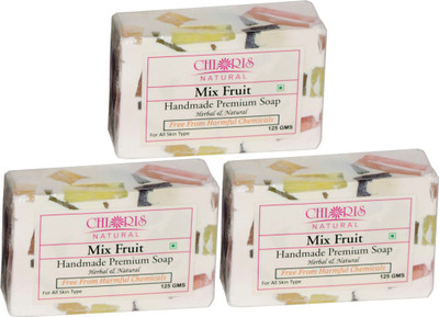 

CHLORIS NATURAL Mix Fruit Handmade Soap(375 g, Pack of 3)