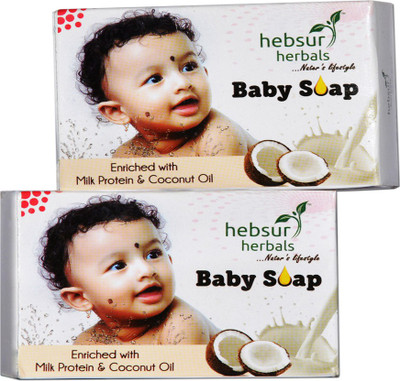 

Hebsur Herbals Hand Made Baby Soap(225 g, Pack of 2)