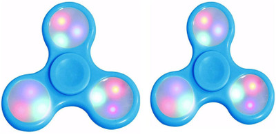 

New Pinch LED Light Tri-spinner Hand Spinner toy (pack of 2 )(Multicolor)