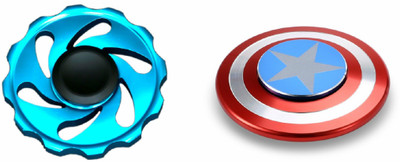 

Montez America Super Hero & Shinning Blue Metal Wheel Fidget Spinner Toy(Multicolor)