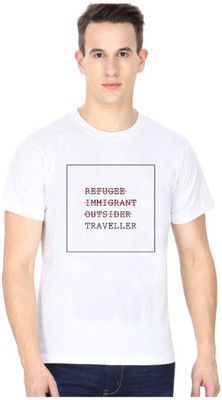 Smoky Printed Men Round Neck White T-Shirt Smoky Printed Men Round Neck White T-Shirt