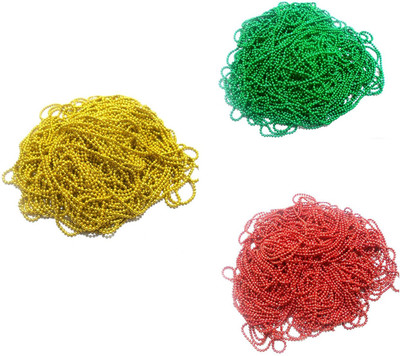 

AM Ball Chains Shiny & Glittery - Combo of 3 Colours for Jewellery Making/Designing & Craft work !! 2 mtr in each color !!