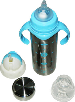 

Crack4Deal 3 in 1 Blue Steel Bottle - 240 ml(Blue)