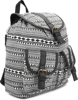 

People P42BAG899612114 18.5 L Backpack(Black, White), Blk/wht.
