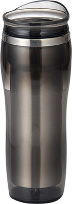 

Fiestar 400ml Elegant and Trendy Black Transparent Sipper with Spill Proof Cap (Keep liquid hot & cold for up to 4 hrs) 400 ml Sipper(Pack of 1, Black)