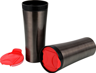 

Fiestar 500ml Elegant Gun Metal Sipper with Spill Proof Cap (Maintains Temperature of Beverages up to 4 hrs) 500 ml Sipper(Pack of 1, Black)