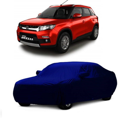 MoTRoX Car Cover For Maruti Suzuki Vitara Brezza (With Mirror Pockets)(Blue)
