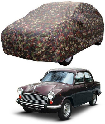 MoTRoX Car Cover For HM Ambassador MPFi (With Mirror Pockets)(Multicolor)