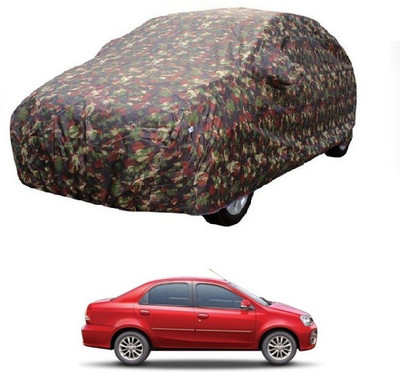 MoTRoX Car Cover For Toyota Etios (With Mirror Pockets)(Multicolor)