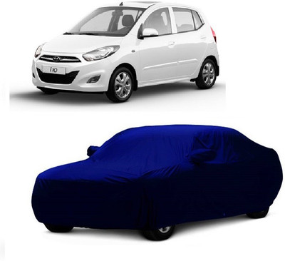 MoTRoX Car Cover For Hyundai i10 (With Mirror Pockets)(Blue)