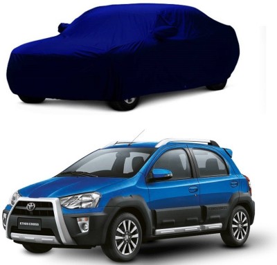 MoTRoX Car Cover For Toyota Etios Cross (With Mirror Pockets)(Blue)