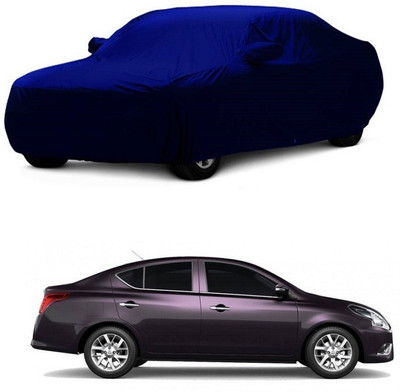 MoTRoX Car Cover For Nissan Sunny (With Mirror Pockets)(Blue)