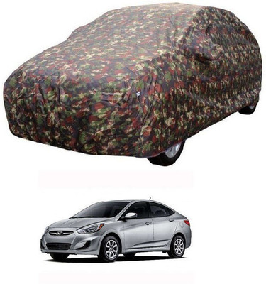 MoTRoX Car Cover For Hyundai Accent (With Mirror Pockets)(Multicolor)