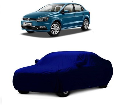 MoTRoX Car Cover For Volkswagen Ameo (With Mirror Pockets)(Blue)