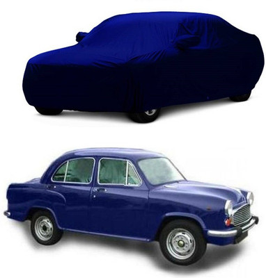 MoTRoX Car Cover For HM Ambassador (With Mirror Pockets)(Blue)