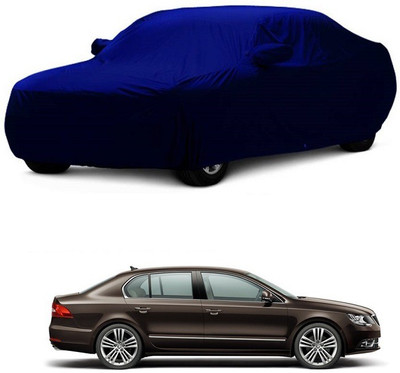MoTRoX Car Cover For Skoda Superb (With Mirror Pockets)(Blue)